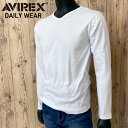 AVIREX アビレックス ロングTシャツ メンズ 長袖 テレコリブ VネックTシャツ 無地 デイリーインナー カットソー メンズファッション メンズ 通販 新作 MOSTSHOP ゆうパケ