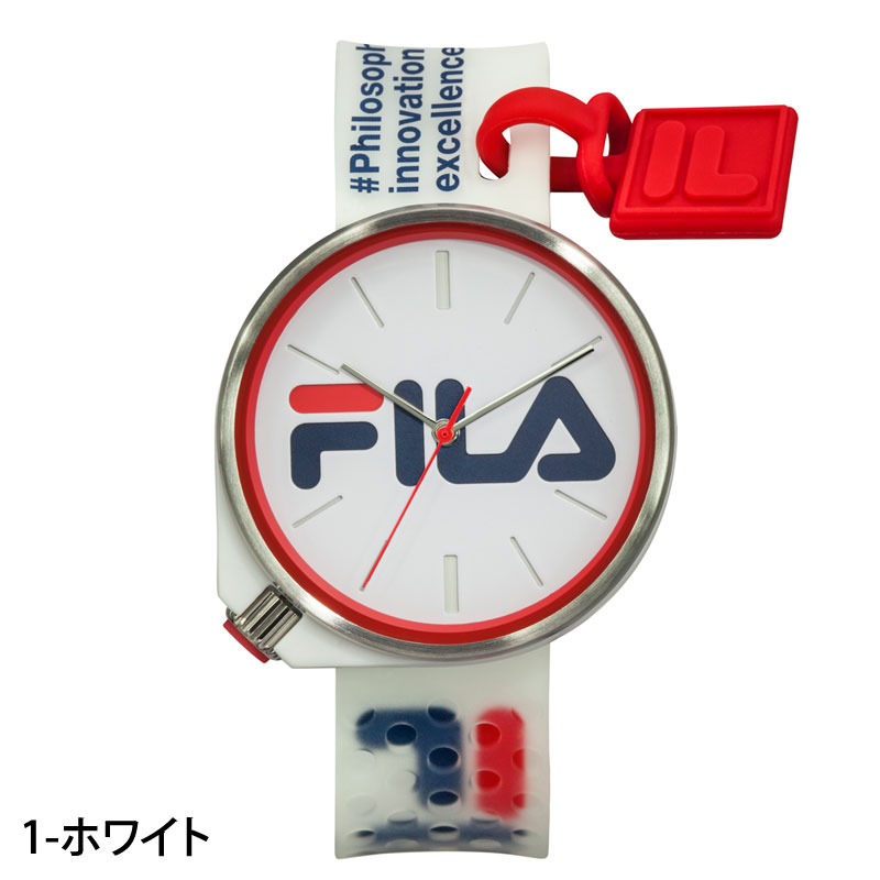 送料無料 FILA フィラ メンズ レディース 男女兼用 シリコンストラップ 時計 腕時計 プレゼント アナログ ウォッチ ブラック ホワイト グレー ブルー レッド メンズファッション 小物 通販 新作 人気 MOSTSHOP