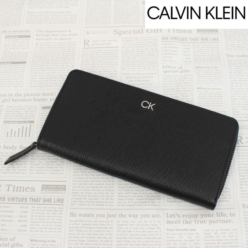 Rakuten - 送料無料 Calvin Klein カルバンクライン RFiD CK ワンポイントロゴ　ラウンドファスナー レザー ロングウォレット 長財布 財布 BOX付き ギフト プレゼント メンズ ブランド MOSTSHOP