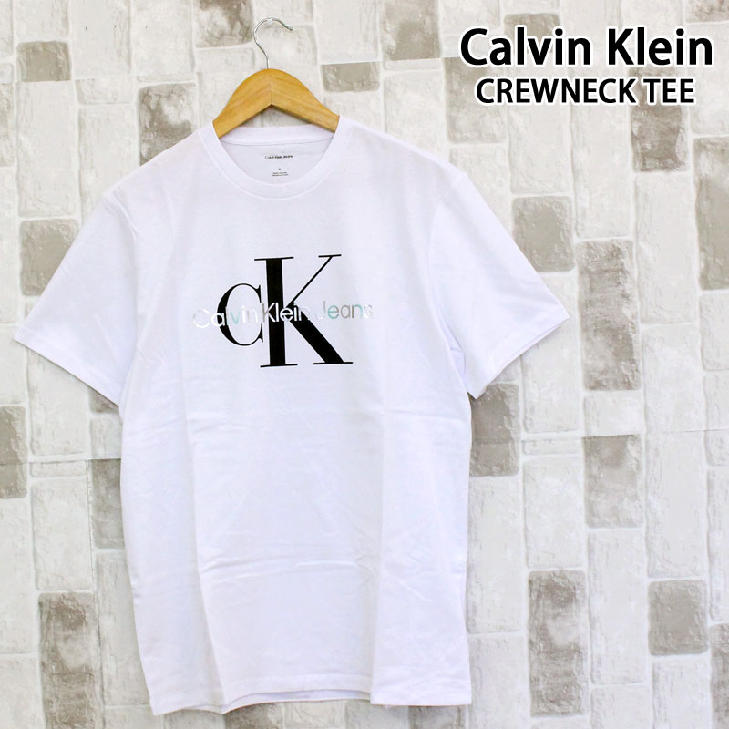 Rakuten - 送料無料 Calvin Klein カルバンクライン CKJ メタリックモノグラムロゴTシャツ SS METALLIC MONOGRAM LOGO TEE 40BC839 クルーネック トップス メンズ ブランド ゆうパケ