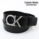 送料無料 Calvin Klein カルバンクライン CK アイコンバックル メンズ リアルレザーベルト CKバックル ブラック 本革 ギフト プレゼント MOSTSHOP