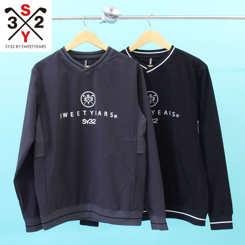 送料無料 SY32 by SWEET YEARS ゴルフウェア メンズ スニード ブルゾン プルオーバージャケット ロゴ ブランド おしゃれ 秋冬