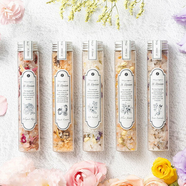 JY. Elysian アロマフラワーバスソルト 80g×1本 単品 バスソルト ギフト 高級 プレゼント 2025 バラ風呂 ヒマラヤ岩塩 バスグッズ 入浴剤...