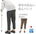 背中の出ない安心パンツ ズボン シニア レディース ポリエステル100 日本製 春 【 ソフトゴム 総ゴム やわらかいゴム おばあちゃん スラックス フリーパンツ 母 高齢者 80代 丈直し不要 裾直し不要 70代 ギフト 大きいサイズ シルバー 総ゴム 】