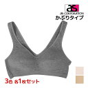 【5日限定エントリーで最大100%ポイントバック】3色1枚ずつ 送料無料3枚セット 24時間ブラ ノンワイヤーブラジャー LLサイズ 3Lサイズ アズ as |...