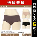 【クーポン10%OFF】送料無料 同色5枚セット NUDE Make ヌードメイク やわらかハーフトップ ペアショーツ ショーツ アツギ ATSUGI | レデ...