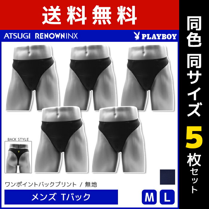 送料無料5枚セット PLAYBOY プレイボーイ Tバック メンズパンツ アツギ ATSUGI レナウンインクス RENOWNINX | メンズ tバックショーツ 男性 男性用 パンツ ショーツ セクシー 勝負下着 食い込み パンティ くい込み ソング ランジェリー ビキニ 下着 過激 エロ 男性下着 紳士