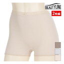 【クーポン10%OFF】BEAUTY LINE ビューティライン 綿混 1分丈 ショーツ 2枚組 アツギ ATSUGI | パンツ パンティ レース 婦人ショー...