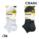 【クーポン10%OFF】同色3組セット 計9足 CRANK クランク 男女兼用 ソックス スニーカー丈 靴下 3足組 アツギ ATSUGI | くつした くつ下 スポーツソックス スポーツ 無地 白 黒 白ソックス 大きいサイズ 小さいサイズ スニーカーソックス 白靴下