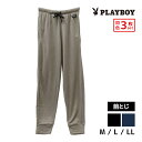 30%OFF 送料無料 同色3枚セット PLAYBOY プレイボーイ フリース ジョガーパンツ ラウンジウェア RENOWNINX アツギ ATSUGI | ス...