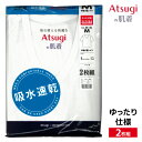 【クーポン10%OFF】ATSUGIの肌着 半袖V首シャツ 2枚組 吸水速乾 インナー 男性 紳士 アツギ ATSUGI | vネック tシャツ メンズ ティー...