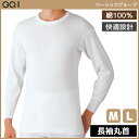 GQ-1 ベーシック 長袖丸首Tシャツ Mサイズ Lサイズ グンゼ GUNZE 綿100 メンズ 紳士 男性 長袖 長そで tシャツ 肌着 紳士肌着 男性下着 インナー インナーシャツ メンズインナーシャツ インナーtシャツ アンダーウェア アンダーシャツ 防寒 冷え対策 寒さ対策