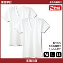【クーポン10%OFF】保温平台 遠赤外線加工 UネックTシャツ 半袖U首 2枚組 グンゼ GUNZE 綿100% 防寒インナー 温感 | 暖かい メンズ 冬 ...