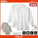 【クーポン10%OFF】保温平台 暖かソフト 長袖 クルーネックTシャツ 長袖丸首 2枚組 グンゼ GUNZE 防寒インナー 温感 | メンズ 男性 紳士 丸首...
