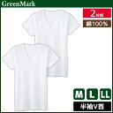 GreenMark 半袖V首 2枚組 Tシャツ 綿100% 肌着 グンゼ GUNZEGreenMark 半袖V首 2枚組 Tシャツ 綿100% 肌着 グンゼ GUNZE【商品情報】●商品管理番号：GK12127●商品説明素肌に優しいナチュラルな感触を大切にしたインナーウェア。選りすぐりの綿100％ならではの、気持ちの良い着心地が楽しめます。●商品特性：V首・フライス・やわらかさ長持ち加工●素材：綿100%●サイズ：【M】【L】【LL】●メーカー：GUNZE（グンゼ）※実際の商品と画面上の色は異なる場合がありますので、ご了承ください。※サイズ表はこちら●男性下着・紳士肌着・メンズインナーメーカー希望小売価格はメーカーカタログに基づいて掲載しています●ラッピング無料（詳しくはこちら）　誕生日プレゼント・バースデープレゼント・クリスマスプレゼント　バレンタインデー・ホワイトデー・各種記念日・各種お祝い・父の日　母の日・敬老の日・彼氏や彼女への贈り物・ギフトや贈答品など　簡易的な包装紙のみになりますが対応致します。【はこぽす対応商品】【コンビニ受取対応商品】【楽天BOX受取対象商品】　「カッコよくて気持ちいい」がコンセプト♪ 　「着心地を感じる」インナーです♪ 　3つの「気持ちいい」が着心地のヒミツ♪ 　アウトドアなデザインのオシャレインナー♪