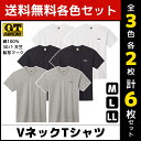 3色2枚ずつ 送料無料6枚セット G.T.HAWKINS ホーキンス VネックTシャツ 綿100% グンゼ GUNZE | メンズ 男性 紳士 vネック インナー 半袖 半袖インナー 半袖シャツ シャツ v首 メンズシャツ メンズインナー v首インナー 肌着 メンズインナーシャツ インナーウェア 男性肌着