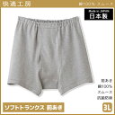 【クーポン10%OFF】快適工房 ソフトトランクス 前あき 3Lサイズ 日本製 パンツ グンゼ GUNZE | メンズ 紳士 男性 インナー 紳士下着 下着 メ...