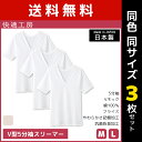 送料無料 同色3枚セット 快適工房 V型5分袖スリーマー 綿100% 日本製 グンゼ GUNZE | 女性 レディース レディス 婦人 女性用 インナー 下着 肌着 シャツ スリ-マー Vネック tシャツ v首 介護 五分袖 カットソー 老人 ホームウエア コットン インナーシャツ 入院 リハビリ