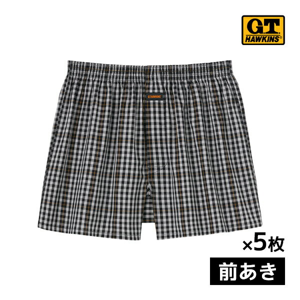 送料無料 同色5枚セット G.T.HAWKINS ホーキンス トランクス 前あき ボクサーパンツ 綿100% 前あき Mサイズ Lサイズ LLサイズ 綿100% グンゼ GUNZE | メンズ パンツ 男性下着 メンズ下着 紳士肌着 インナーウェア アンダーウェア メンズパンツ下着 インナーパンツ とらんくすのサムネイル