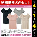 4色1枚ずつ 送料無料4枚セット KIREILABO キレイラボ Fitte フィッテ 完全無縫製 パッド付き 2分袖インナー 半袖 日本製 グンゼ GUNZE...