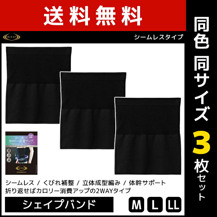 送料無料 同色3枚セット RIZAP ライザップ シームレスタイプ シェイプバンド グンゼ GUNZE | 女性 レディース インナー ウエスト シェイパー ニッパー 腰 サポーター ウエストニッパー 補正下着 補整下着 補整 補正インナー 補整インナー くびれ 腹巻き はらまき くびれ補整のサムネイル