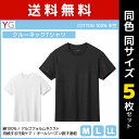 【クーポン10%OFF】送料無料 同色5枚セット YG ワイジー クルーネックTシャツ 綿100% インナー グンゼ GUNZE | メンズ 男性 紳士 tシャ...