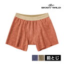 【クーポン10%OFF】BODYWILD ボディワイルド e-BOXER ジェンダーニュートラル セミロングボクサー 前とじ 男女共用 パンツ グンゼ GUNZ...