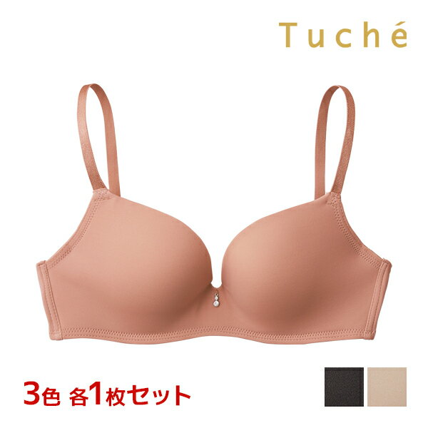 トゥシェ　ランジェリー 3色1枚ずつ 送料無料3枚セット Tuche トゥシェ mochibra ワイヤレスブラジャー グンゼ GUNZE | ノンワイヤーブラジャー ブラジャー ブラ ノンワイヤーブラ ワイヤレスブラ シンプル 低反発 可愛い かわいい おしゃれ ひびきにくい ノンワイヤー 苦しくない 響きにくい 下着