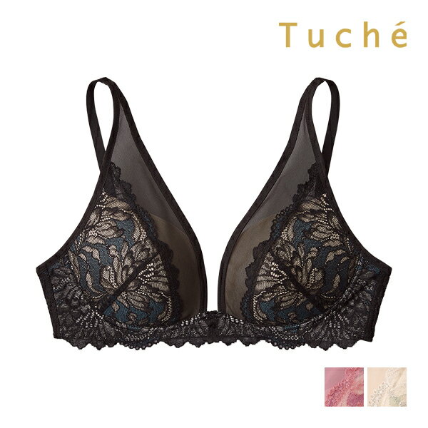 トゥシェ　ランジェリー Tuche トゥシェ Sweet Make Bra ワイヤレスブラジャー グンゼ GUNZE | ノンワイヤーブラジャー ブラジャー ブラ ノンワイヤーブラ ワイヤレスブラ 可愛い セクシー かわいい レース おしゃれ ワイヤレス ノンワイヤー 盛れるブラ 盛る 盛り 盛りブラ 谷間 下着 インナー 女性