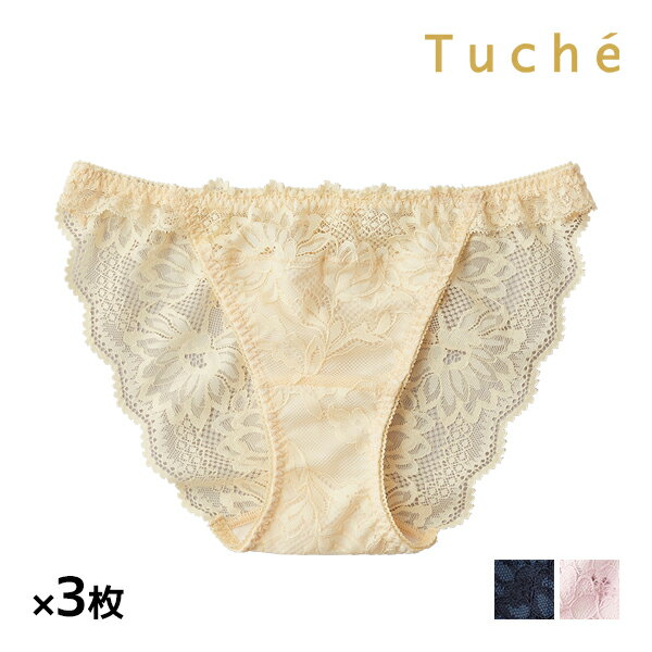 トゥシェ　ランジェリー 送料無料 同色3枚セット Tuche トゥシェ Sweet Make Bra ハーフショーツ ペアショーツ グンゼ GUNZE | パンツ ショーツ 総レース レース パンティ パンティー 可愛い セクシー かわいい おしゃれ レースショーツ 浅履き 透け ひびきにくい 女性下着 レディースショーツ 下着