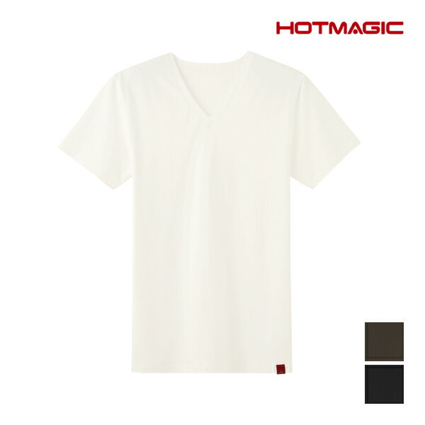 HOTMAGIC ホットマジック 綿のチカラ VネックTシャツ グンゼ GUNZE 防寒 ヒートテック | 冬 メンズ tシャツ あったかインナー ヒートインナー 半袖 vネック あったかグッズ 寒さ対策 カットソー 白t シャツ 暖かい肌着 温かい 保温 作業服 発熱インナー 綿 暖かい 下着 肌着のサムネイル