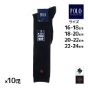 【10日限定エントリーで最大100%ポイントバック】送料無料 同色10足セット POLO ポロ キッズソックス 男女兼用 ハイソックス 靴下 子供用 グンゼ G...