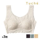 【クーポン10%OFF】送料無料 同色3枚セット Tuche トゥシェ cherish moon ハーフトップ ノンワイヤーブラジャー グンゼ GUNZE | ...