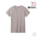 【クーポン10%OFF】YG ワイジー NEXTRA+ DRYDEO VネックTシャツ フライス 綿100% インナー グンゼ GUNZE | メンズ 男性 紳...