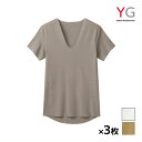 【クーポン10%OFF】送料無料 同色3枚セット YG ワイジー NEXTRA+ CUT OFF VネックTシャツ インナー グンゼ GUNZE | メンズ 男...