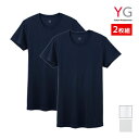 【クーポン10%OFF】YG ワイジー DRY&DEO クルーネックTシャツ 半袖丸首 2枚組 グンゼ GUNZE | メンズ 男性 紳士 肌着 下着 メンズシ...