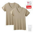 【5日限定エントリーで最大100%ポイントバック】YG ワイジー DRY&DEO VネックTシャツ 半袖V首 2枚組 グンゼ GUNZE | メンズ 男性 紳士...