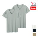 【10日限定エントリーで最大100%ポイントバック】YG ワイジー DRY&COOL VネックTシャツ 半袖V首 2枚組 グンゼ GUNZE | メンズ 男性 ...