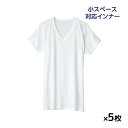 送料無料 同色5枚セット 小スペース対応インナー 綿100% 半袖V首 インナー Tシャツ グンゼ GUNZE | メンズ 男性 紳士 vネック v首 半袖 肌...