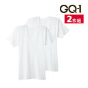 【10日限定エントリーで最大100%ポイントバック】GQ-1 消臭フライス 半袖U首 インナー Tシャツ 2枚組 グンゼ GUNZE | メンズ 男性 紳士 u...
