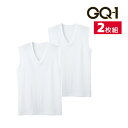 GQ-1 冷感フライス V首スリーブレスシャツ インナー シャツ 2枚組 グンゼ GUNZE | メンズ 男性 紳士 vネック v首 スリーブレス ノースリーブ...