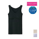 【クーポン10%OFF】KIREILABO キレイラボ 完全無縫製 COOL 接触冷感 ラン型インナー パッド付 グンゼ GUNZE | ブラトップ ランニング...