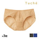 【クーポン10%OFF】送料無料 同色3枚セット Tuche トゥシェ ナチュラル感ブラ ハーフショーツ ペアショーツ グンゼ GUNZE | パンツ ショーツ...