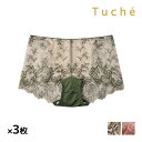 【クーポン10%OFF】送料無料 同色3枚セット Tuche トゥシェ マシュマロボムブラ ハーフショーツ ペアショーツ 女性 グンゼ GUNZE | ショーツ...