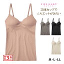 【10日限定エントリーで最大100%ポイントバック】送料無料 同色3枚セット KIREILABO キレイラボ Fitte フィッテ ブラキャミソール 日本製 グ...