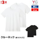【クーポン10%OFF】送料無料 同色3組セット 計6枚 YG ワイジー クルーネックTシャツ 2枚組 綿100% 天竺 紳士 グンゼ GUNZE | tシャツ...