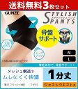 送料無料3枚セット STYLISH PANTS スタイリッシュパンツ エアフィー骨盤サポート 1分丈 通販|GUNZE グンゼ モテ下着 レディース 女性 レディス 女 ぱんつ 骨盤サポート 骨盤パンツ ガードル アンダー アンダーウエア アンダーウェア インナーウェア