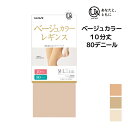 【クーポン10%OFF】you and ユーアンド ベージュ 10分丈 レギンス 80デニール U& グンゼ GUNZE | 肌色 トレンカ フェイク ストッキ...