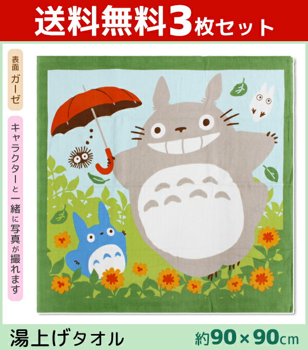 送料無料3枚セット 丸眞 となりのトトロ 湯上げタオル トトロと一緒に ジブリ フォトタイプ タオル | 赤ちゃん ベビー 子供 女の子 男の子 お昼寝 寝相 アート お昼寝アート 寝相アート ブランケット マット 写真 フォト グッズ キャラクター フォトブランケット 出産祝い