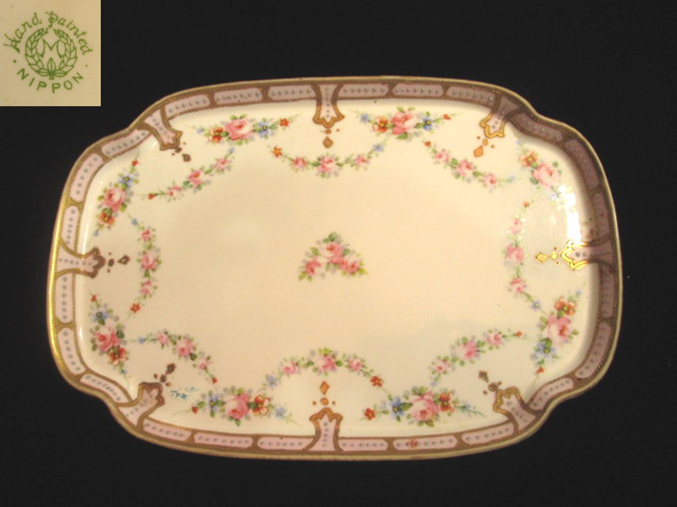 【明治アンティーク】 オールドノリタケドレッサートレイ